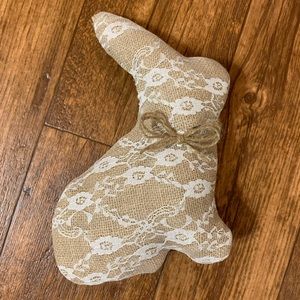 Burlap lace bunny